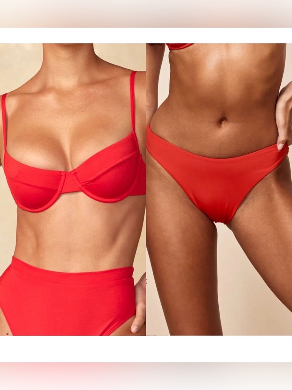 Monday Swimwear bikini set chili pepper red